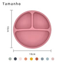 Kit Infantil de Pratinho e Colher em Silicone com Ventosa – Smile Retro