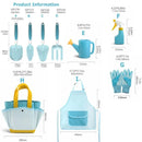 Kit Jardinagem Infantil Green Garden| Brinquedo Educativo com Avental, Regador e Ferramentas