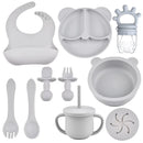 Kit Alimentação Infantil em Silicone – 9 Peças Antiderrapantes