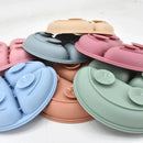 Kit Infantil de Pratinho e Colher em Silicone com Ventosa – Smile Retro