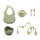 Kit Alimentação com Pratinho e Talheres em Silicone com Ventosa + Jogo de Refeição