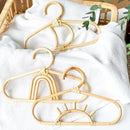 Cabides Infantis em Rattan – Formatos Arco-Íris, Sol e Lua