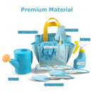 Kit Jardinagem Infantil Green Garden| Brinquedo Educativo com Avental, Regador e Ferramentas