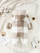 Macacão com Capuz Plush Jumpsuit