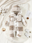 Macacão com Capuz Plush Jumpsuit