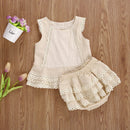 Vista do conjunto infantil completo para meninas