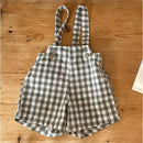 Jardineira Baby Xadrez – Boutique Infantil Les Enfants