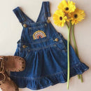 Jardineiras Jeans Rainbow – Boutique Infantil Les Enfants