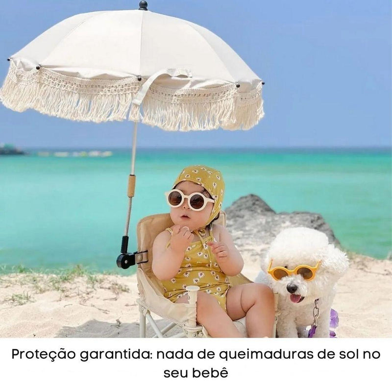 Guarda-Sol Portátil para Bebê com Franjas Tassel – Proteção UV