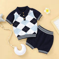 Conjunto Henrique | Tricô Argyle com Gola Polo