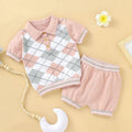 Conjunto Henrique | Tricô Argyle com Gola Polo