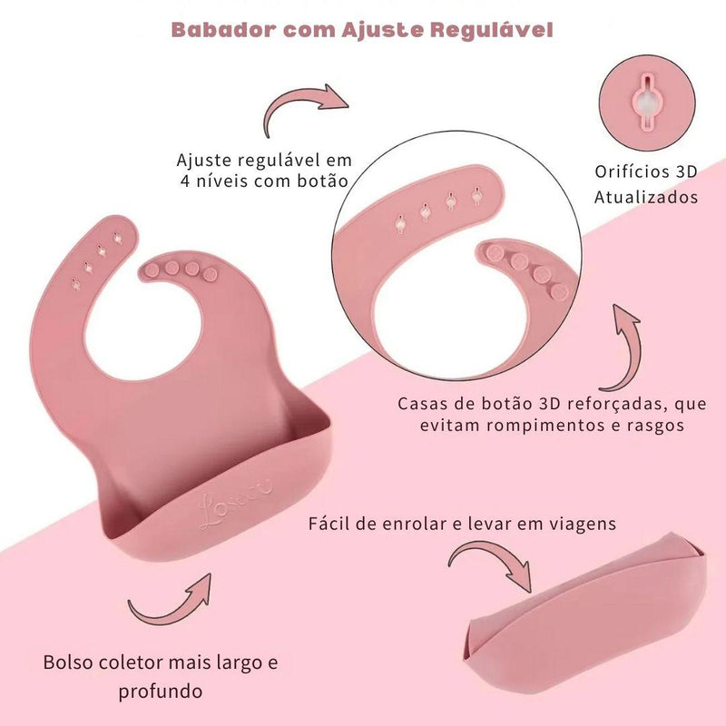 Kit Alimentação Infantil em Silicone – 9 Peças Antiderrapantes