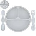 Kit Infantil de Pratinho e Colher em Silicone com Ventosa – Smile Retro