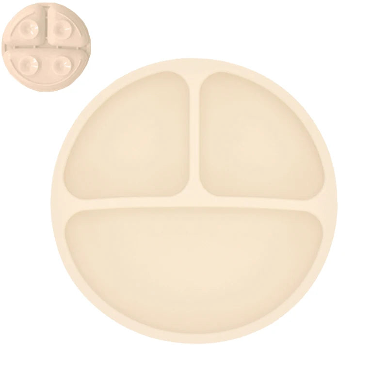 Kit Infantil de Pratinho e Colher em Silicone com Ventosa – Smile Retro