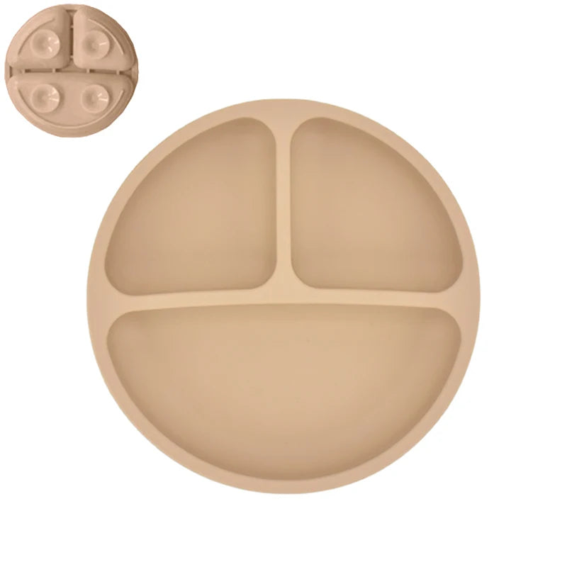 Kit Infantil de Pratinho e Colher em Silicone com Ventosa – Smile Retro