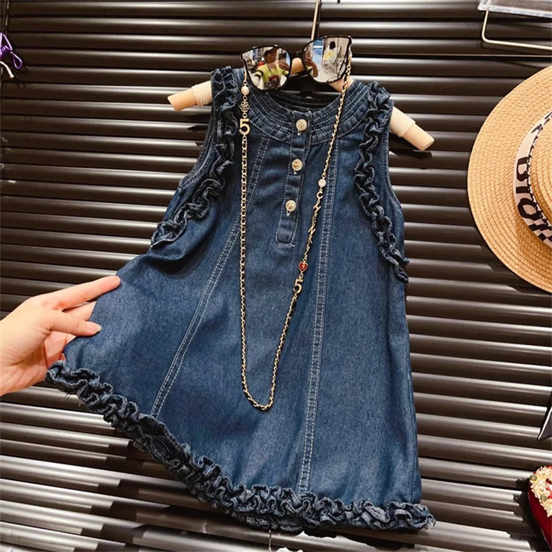 Vestido Infantil Denim