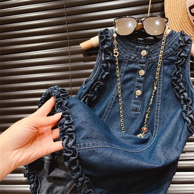 Vestido Infantil Denim