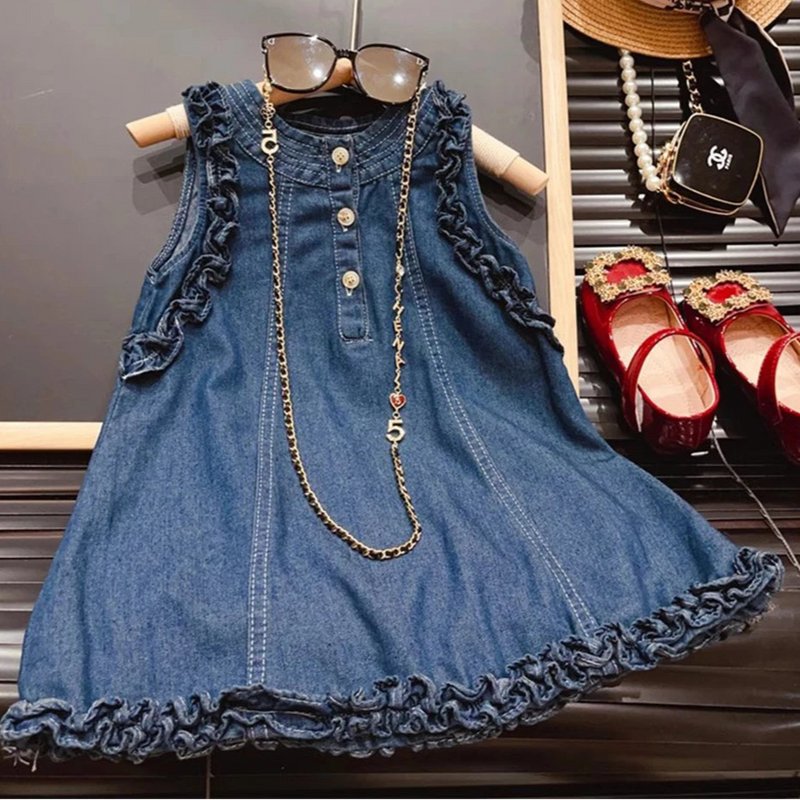 Vestido Infantil Denim
