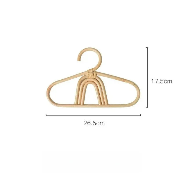 Cabides Infantis em Rattan – Formatos Arco-Íris, Sol e Lua