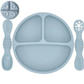 Kit Infantil de Pratinho e Colher em Silicone com Ventosa – Smile Retro
