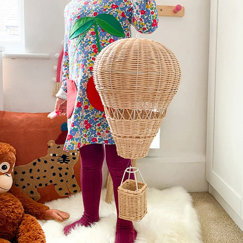 Balão Decorativo de Rattan — Estilo Nórdico Artesanal