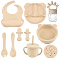 Kit Alimentação Infantil em Silicone – 9 Peças Antiderrapantes