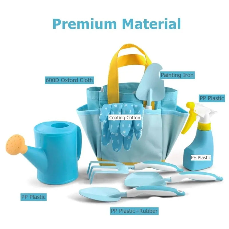 Kit Jardinagem Infantil Green Garden| Brinquedo Educativo com Avental, Regador e Ferramentas