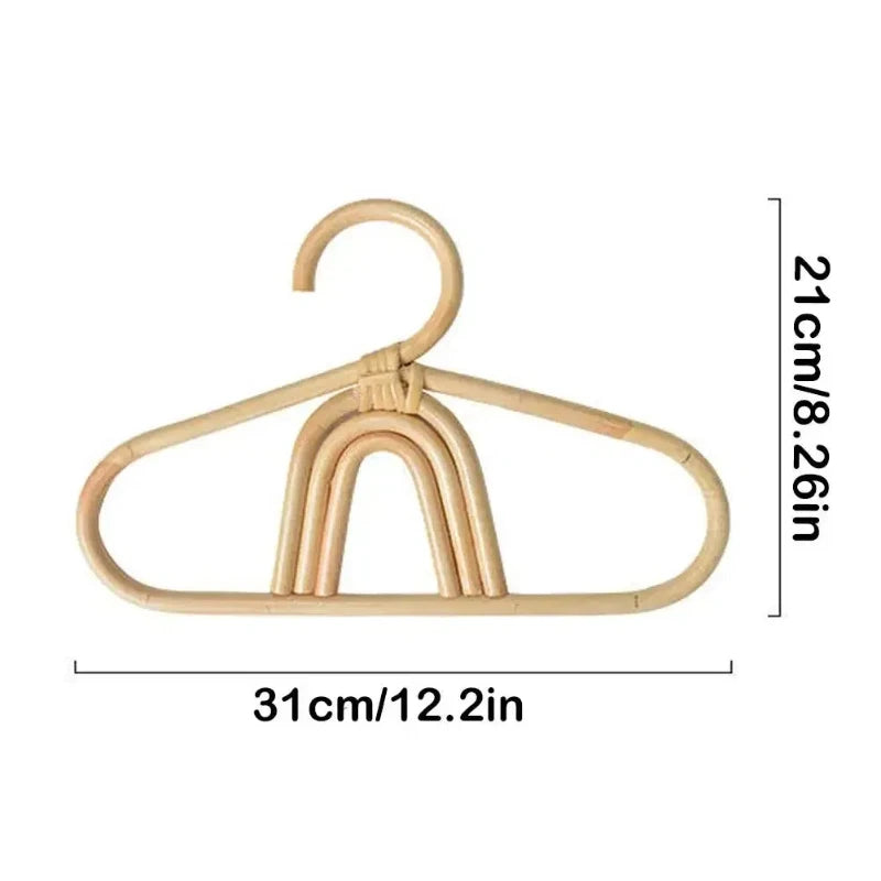 Cabides Infantis em Rattan – Formatos Arco-Íris, Sol e Lua