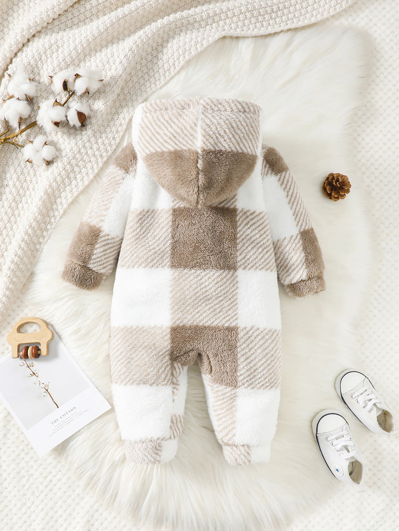 Macacão com Capuz Plush Jumpsuit