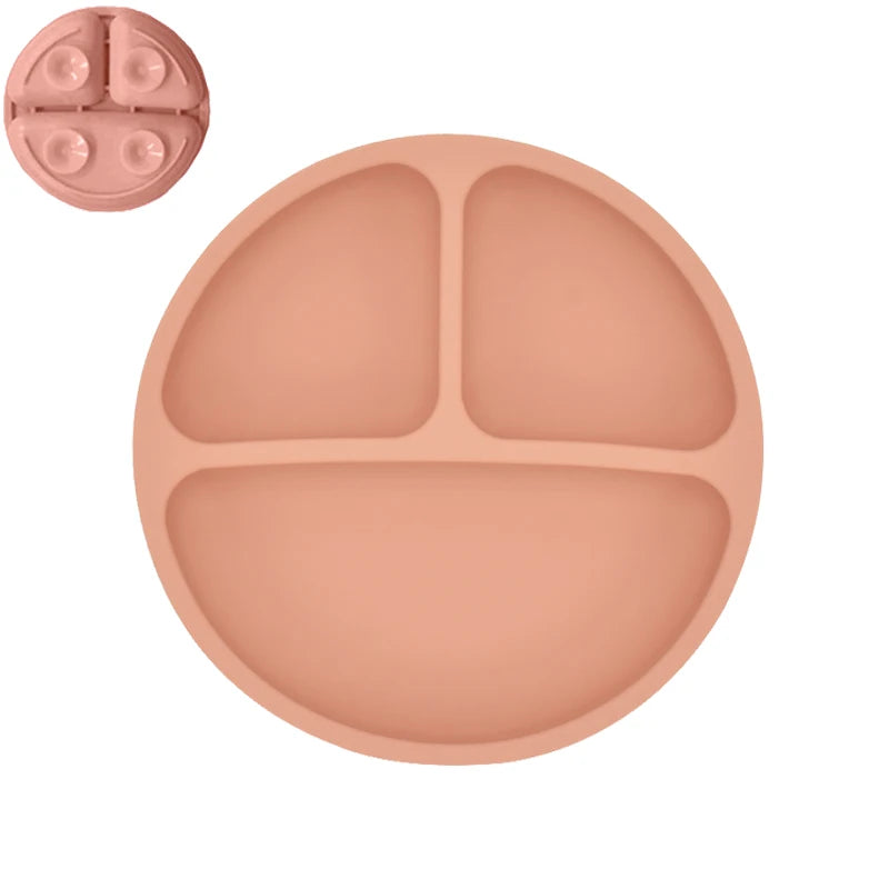 Kit Infantil de Pratinho e Colher em Silicone com Ventosa – Smile Retro