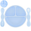 Kit Infantil de Pratinho e Colher em Silicone com Ventosa – Smile Retro