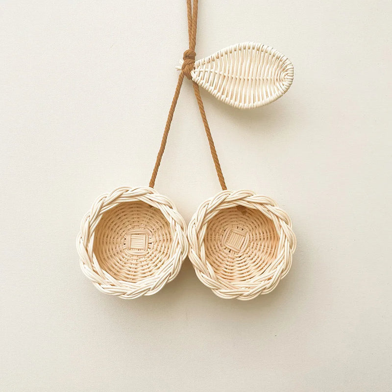 Pendente Decorativo Cereja em Rattan