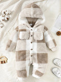 Macacão com Capuz Plush Jumpsuit