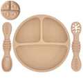 Kit Infantil de Pratinho e Colher em Silicone com Ventosa – Smile Retro