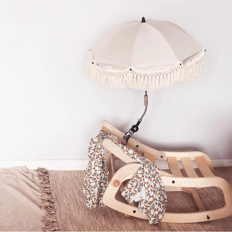 Guarda-Sol Portátil para Bebê com Franjas Tassel – Proteção UV