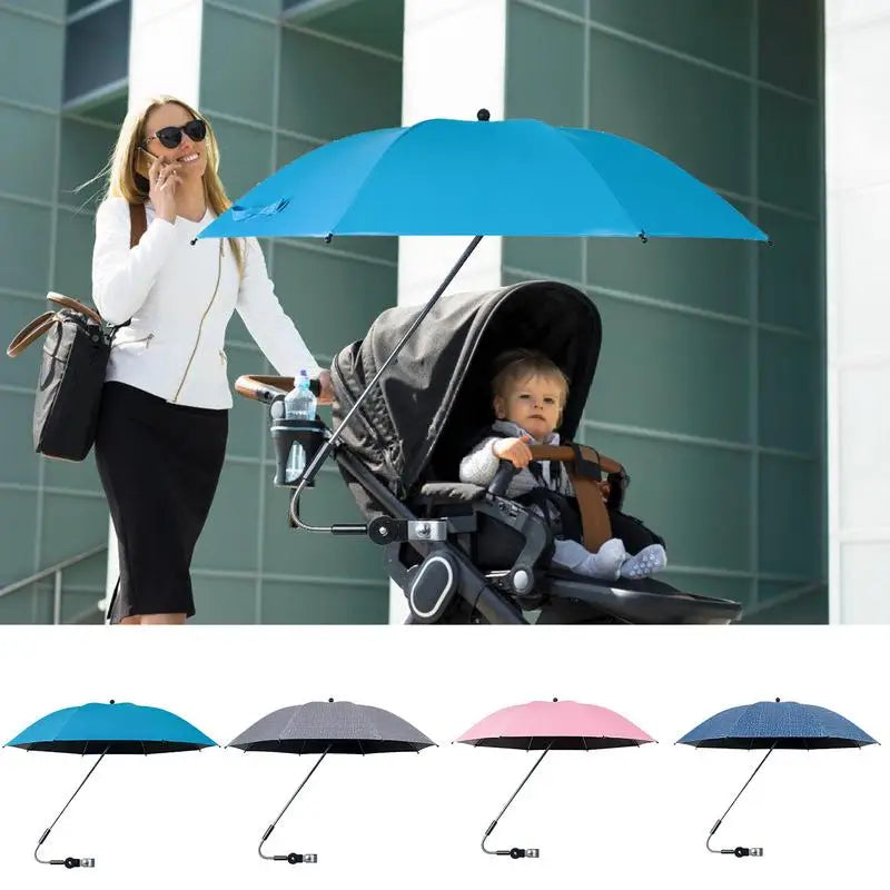 Guarda-Sol Infantil com Proteção UV para Carrinho – Dobrável com Presilha Universal