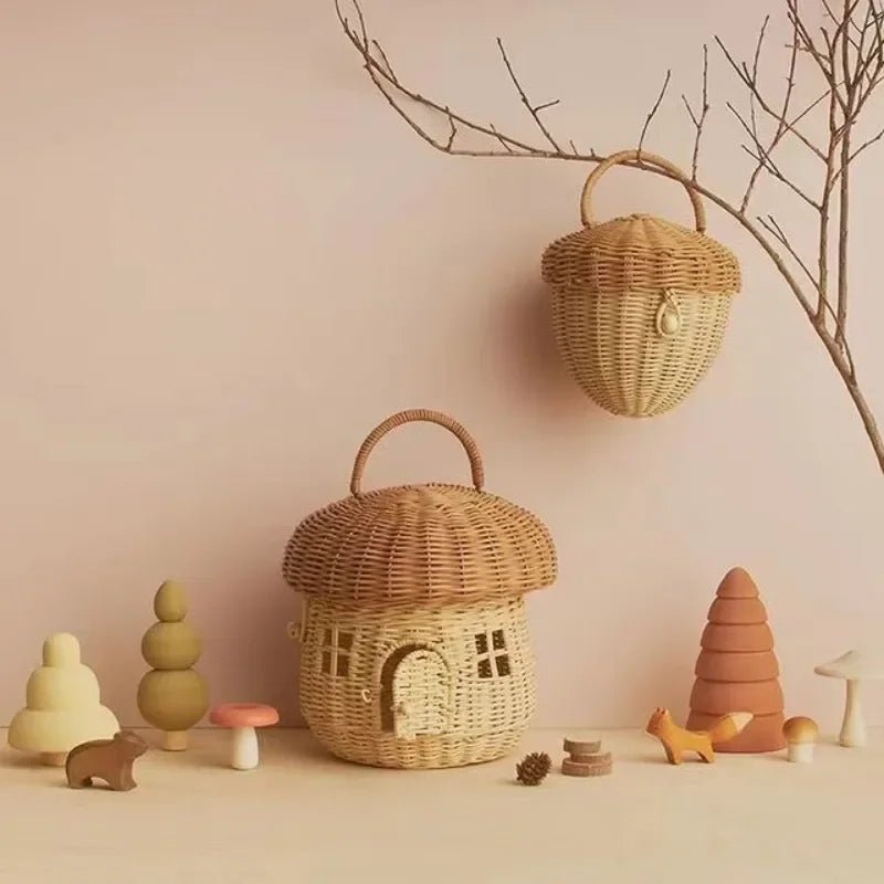 Bolsinha de Vime Cogumelo – Boutique Infantil Les Enfants