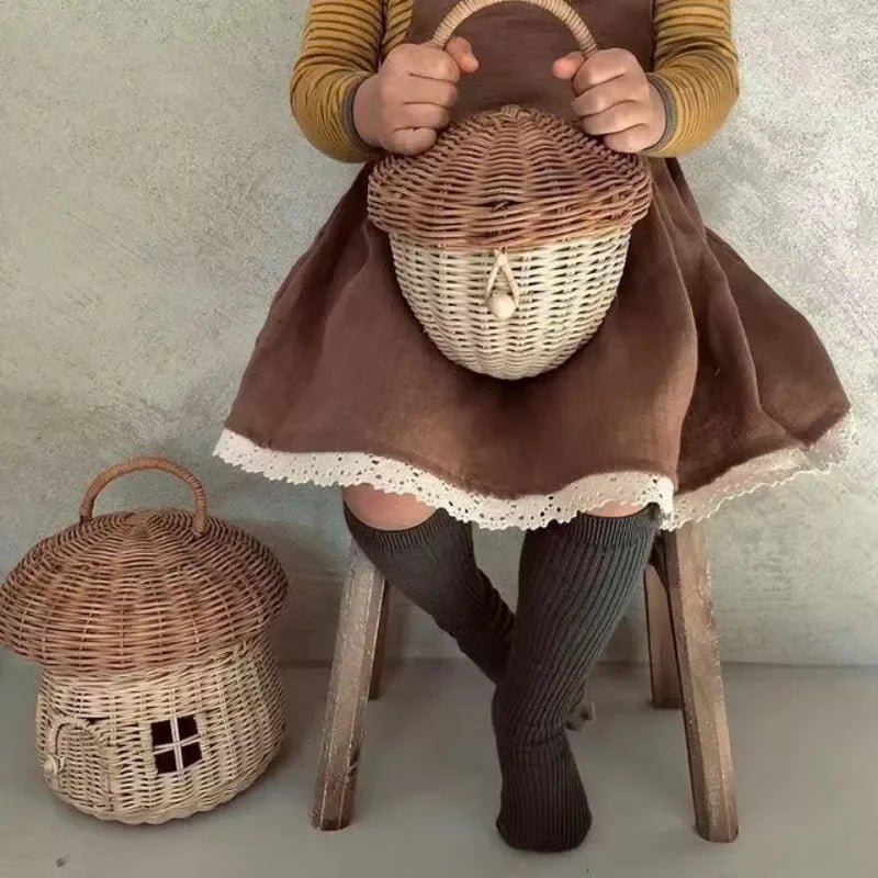 Bolsinha de Vime Cogumelo – Boutique Infantil Les Enfants