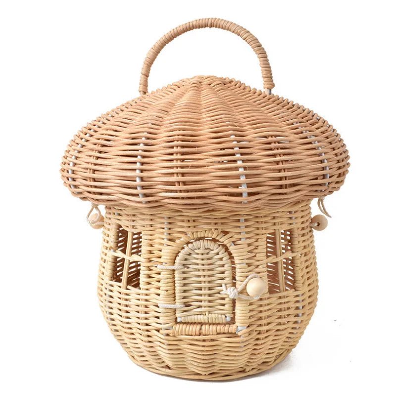 Bolsinha de Vime Cogumelo – Boutique Infantil Les Enfants
