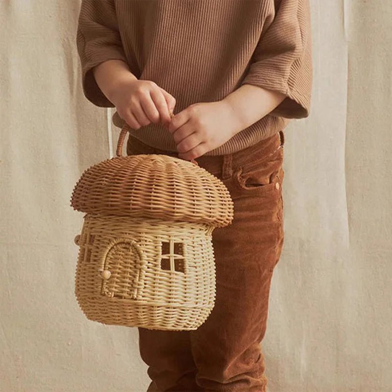 Bolsinha de Vime Cogumelo – Boutique Infantil Les Enfants