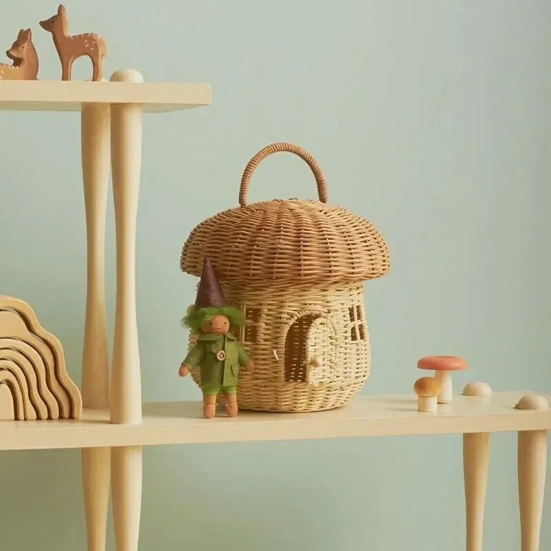 Bolsinha de Vime Cogumelo – Boutique Infantil Les Enfants
