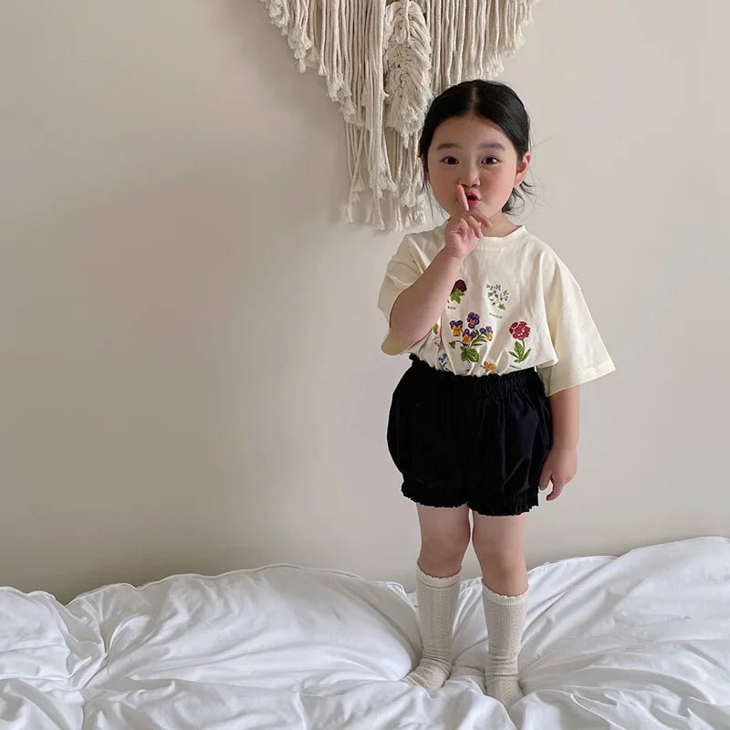 Camiseta Coelhinho & Flores – Boutique Infantil Les Enfants