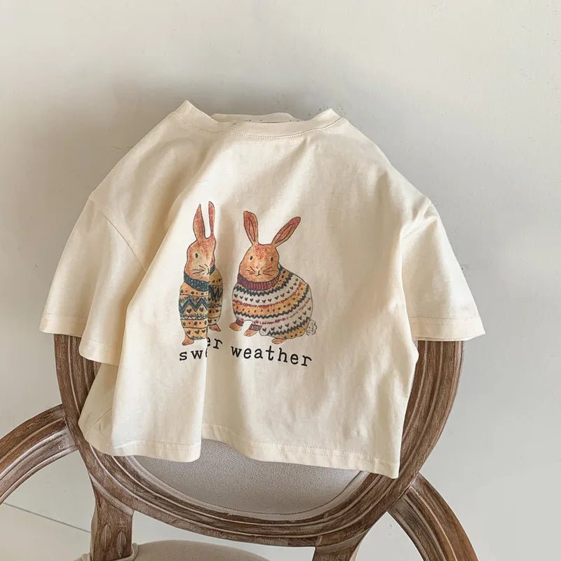 Camiseta Coelhinho & Flores – Boutique Infantil Les Enfants