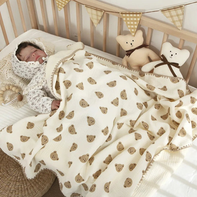 Cobertor de Musselina | 4 Camadas de Algodão Puro – Boutique Infantil Les Enfants