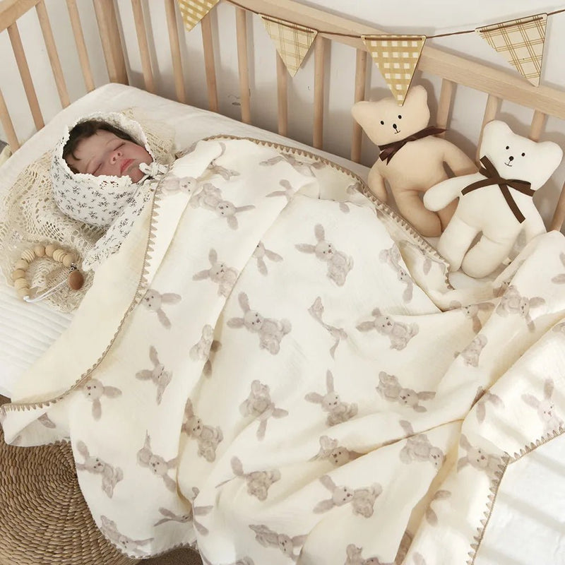 Cobertor de Musselina | 4 Camadas de Algodão Puro – Boutique Infantil Les Enfants