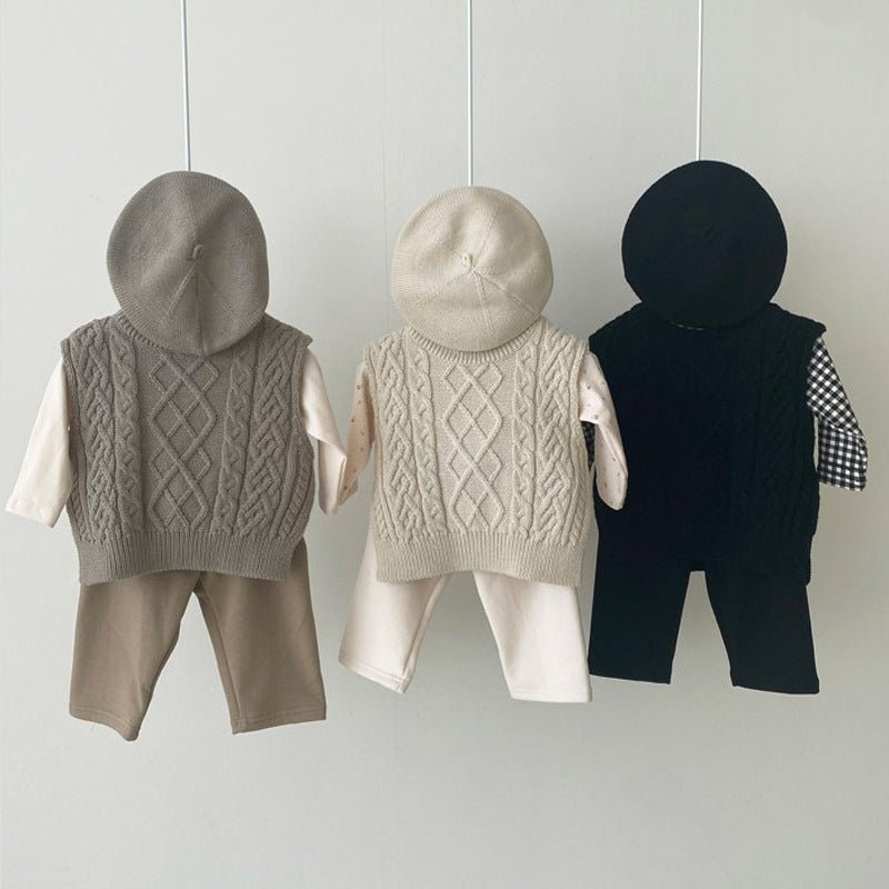 Colete de Tricô Infantil Twist Casual – Boutique Infantil Les Enfants