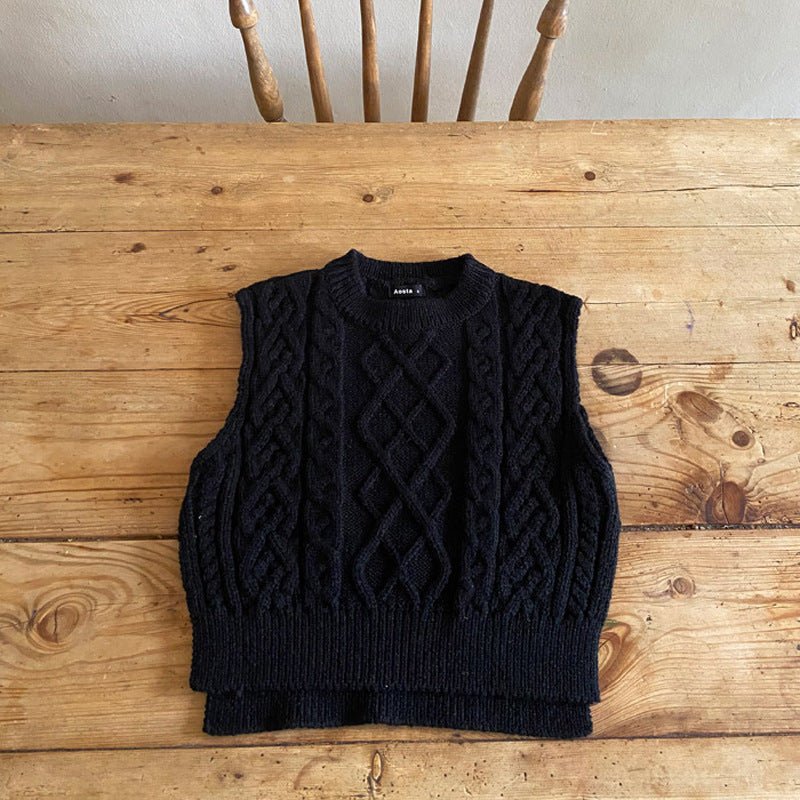 Colete de Tricô Infantil Twist Casual – Boutique Infantil Les Enfants