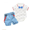 Conjunto Bartolomeu - Camisa Body + Bermuda Suspensório + Gravata Borboleta – Boutique Infantil Les Enfants
