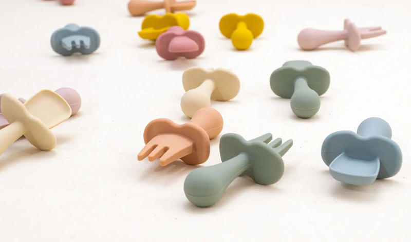 Conjunto de 2 peças de Talheres em Silicone – Boutique Infantil Les Enfants