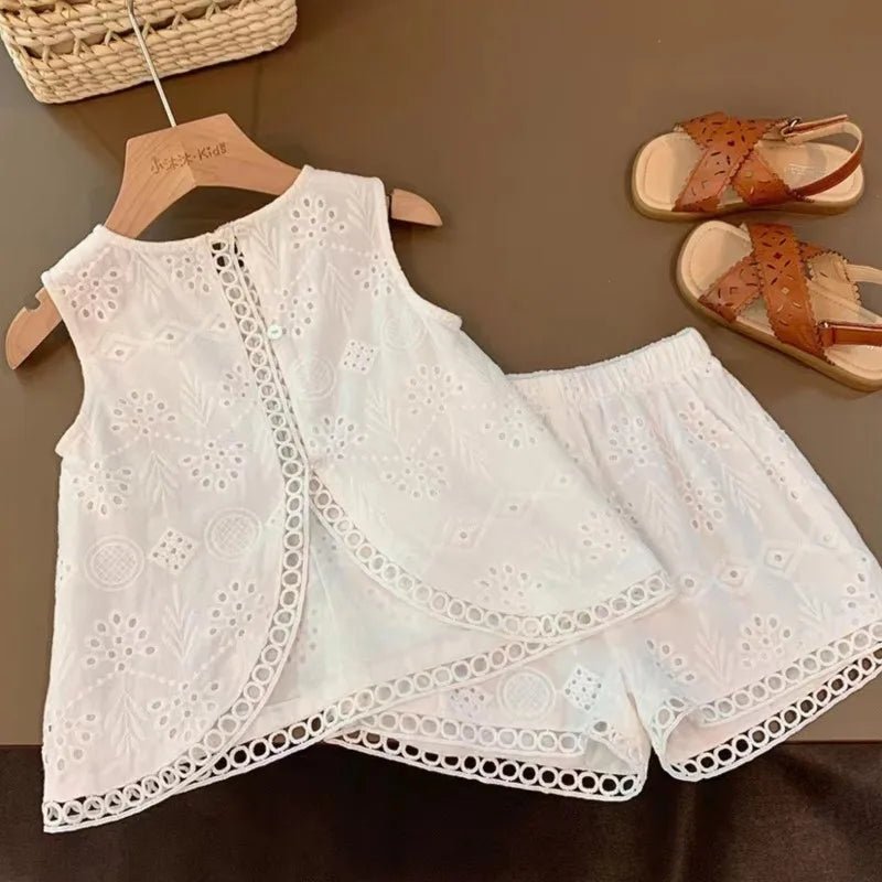 Conjunto de Algodão Alice | Short + Blusa – Boutique Infantil Les Enfants